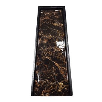 Brown Faux Marble Cast Aluminum Downspout Gutter 24 in Splash Block