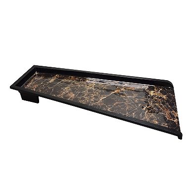 Brown Faux Marble Cast Aluminum Downspout Gutter 24 In. Splash Block