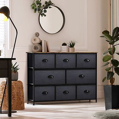 Sorbus 8 Drawers Wide Dresser - Organizer Unit With Steel Frame