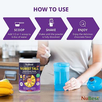 NuBest Tall Protein, Height Growth Chocolate Shake For Ages 3+, 15 Servings