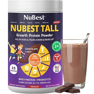 NuBest Tall Protein, Height Growth Chocolate Shake For Ages 3+, 15 Servings
