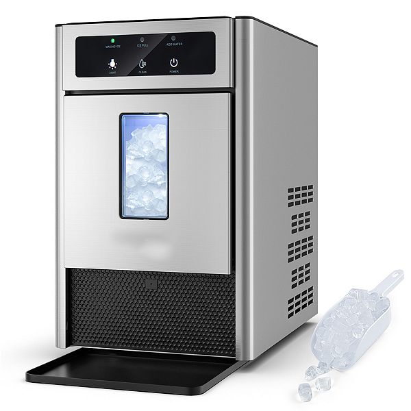 Countertop Nugget Ice Maker With Ice Scoop And Water Tray