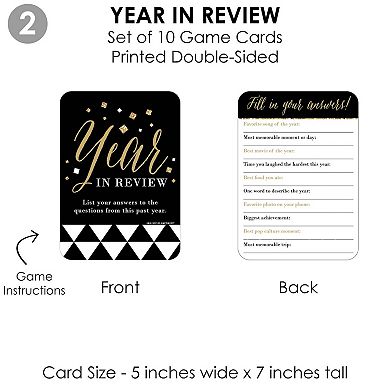 Big Dot Of Happiness New Years Eve Gold 4 New Year Party Games 10 Cards ...