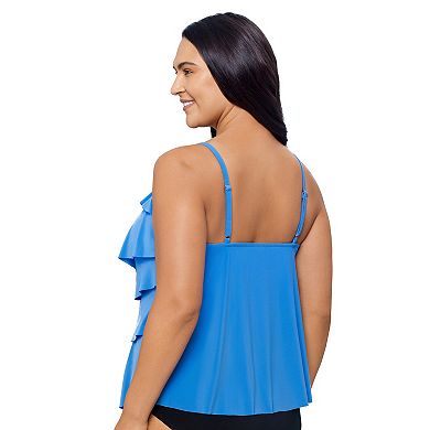 Plus Size Trimshaper Solid Rachel Tankini Top