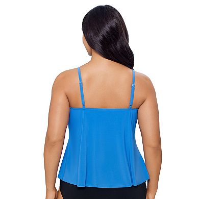 Plus Size Trimshaper Solid Rachel Tankini Top