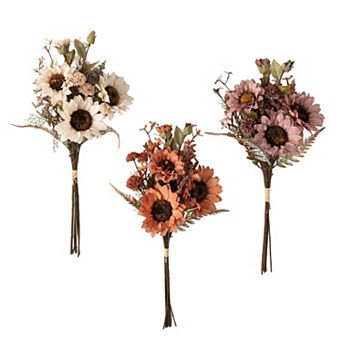Sullivan's 3 pc Fall Sunflower Bush Artificial Spray Set