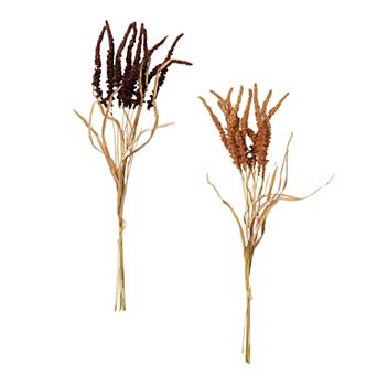 Sullivan's Dried Fall Millet Spray Artificial Plant Decor 2 pc Set