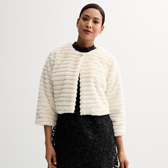 Women's Robbie Bee Wide Ribbed Faux Fur Completer