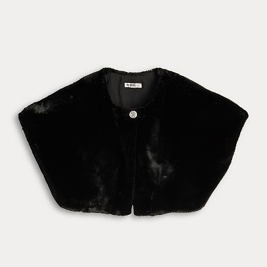Women's Robbie Bee Faux Fur with Satin Lining Cape Completer