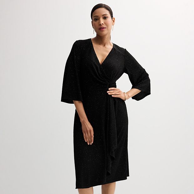 free people black dress maxi Plus Size Short Sleeve Maxi Wrap Dress – 2020AVE main image 1
