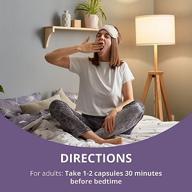 NuBest Sleep Xtra, Natural Non-habit Forming Sleep Aid For Teens & Adults, 60 Vegan Capsules