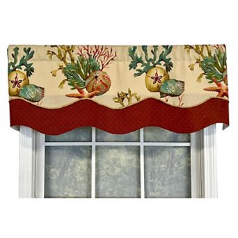 Seabed Trimmed Glory 100% Cotton with Fully Lined 3" Rod Pocket Valnance for Windows