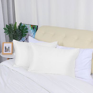 Zippered Silky Satin Pillowcases Fitted Sheet Set With Bed Skirt Queen