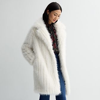 Women's Farmers Market Faux Fur Long Coat