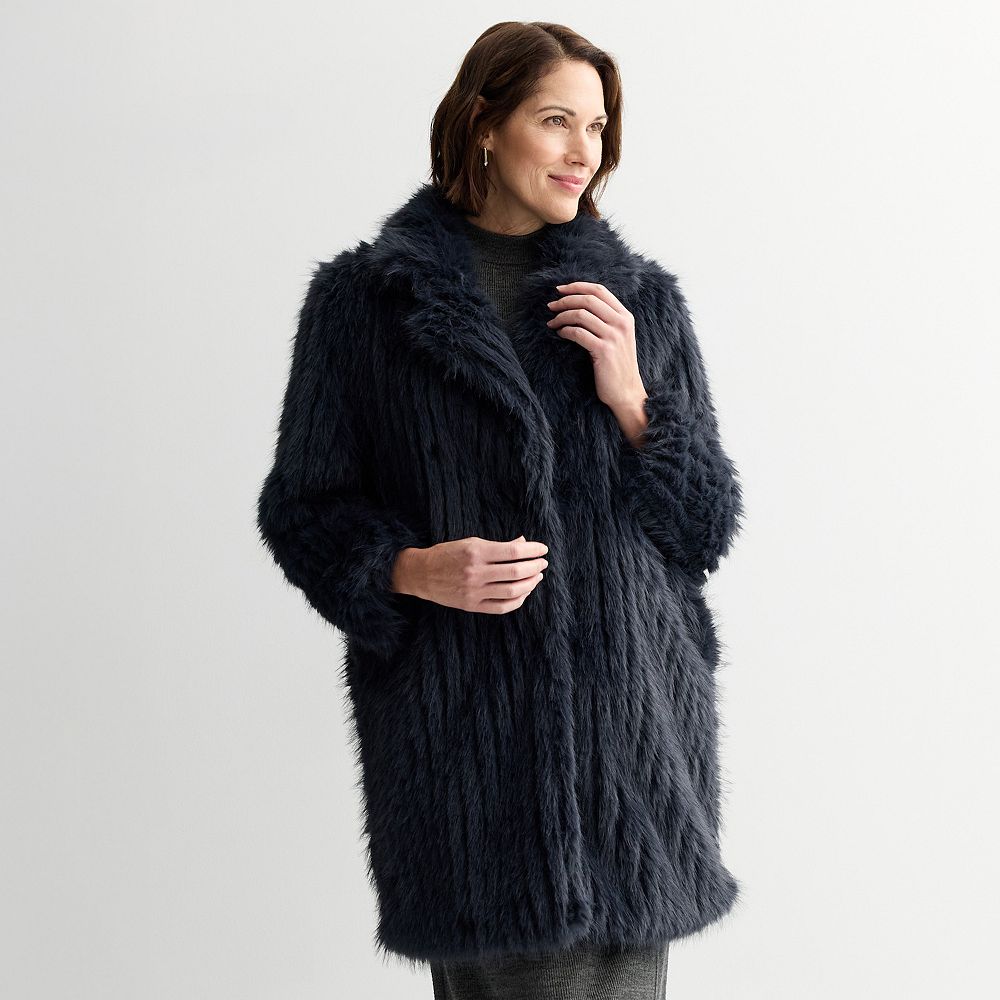 Women's Farmers Market Faux Fur Long Coat