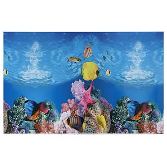 Aquarium Background Poster Double-sided Fish Tank Background Decorative Paper Sticker 48.03"x31.50"
