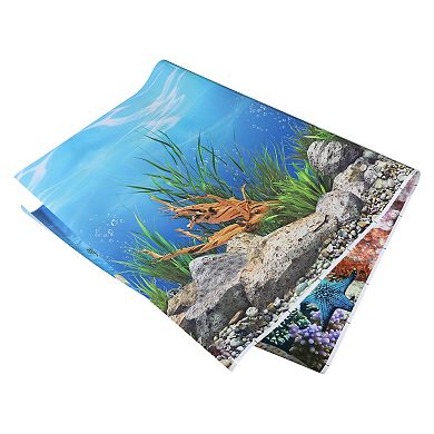 Aquarium Background Poster Double-sided Fish Tank Background Decorative Paper Sticker 48.03"x31.50"
