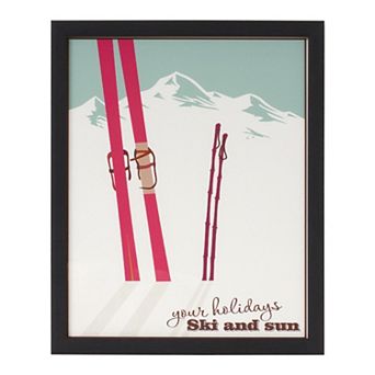 Ski And Sun Frame 9.75"l X 11.75"h Plastic/mdf