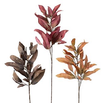 Sullivan's Warm Fall Leaf Spray Artificial Plant Decor 3 pc Set