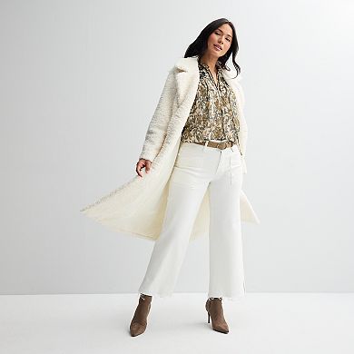 Women's Farmers Market Teddy Faux-Fur Long Coat