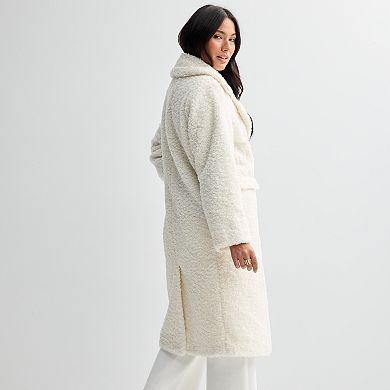 Women's Farmers Market Teddy Faux-Fur Long Coat