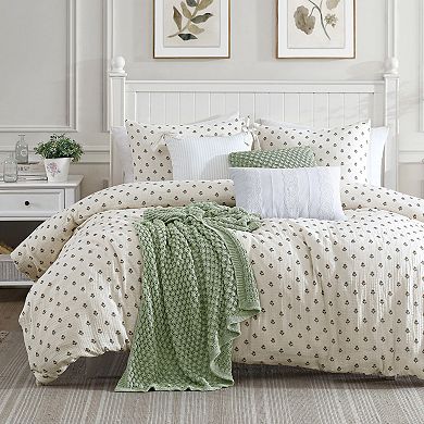 Peri Block Print Gauze Comforter Set