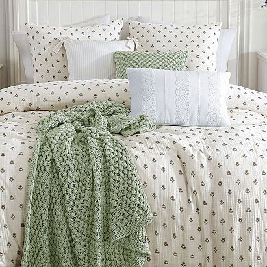 Peri Block Print Gauze Comforter Set