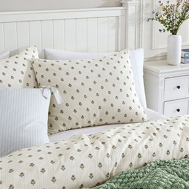 Peri Block Print Gauze Comforter Set