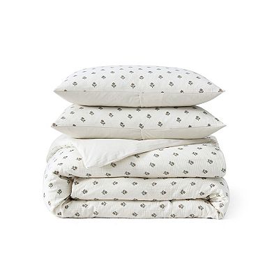 Peri Block Print Gauze Comforter Set