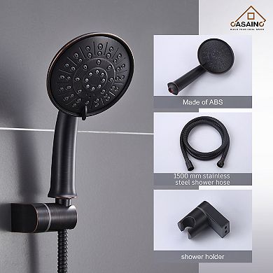 8.3inch Wall-mounted Rain Shower System With Handheld & Tub Spout