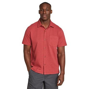 Men's Eddie Bauer Short Sleeve Alderpine Seersucker Shirt
