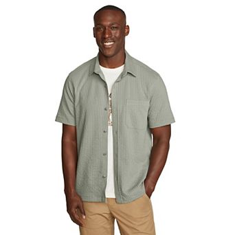 Men's Eddie Bauer Short Sleeve Alderpine Seersucker Shirt