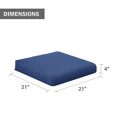 Aoodor Outdoor Chair Cushion W21''xd21'' Soft, Fade-resistant Polyester, Set Of 2
