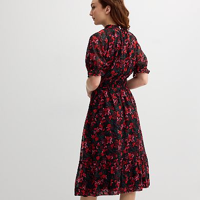Women's DRAPER JAMES RSVP™ Sleeveless Clip Dot Tulle Dress