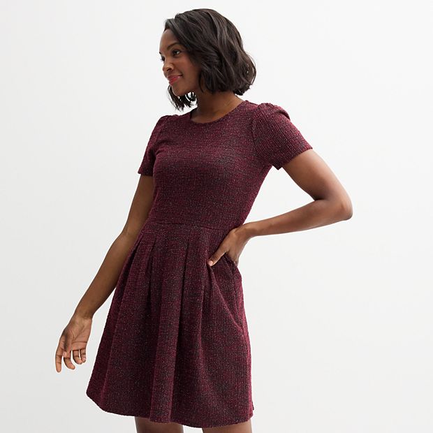 burgundy boucle dress Avec Les Filles Women's Sleeveless Midi Dress - Burgundy main image 0
