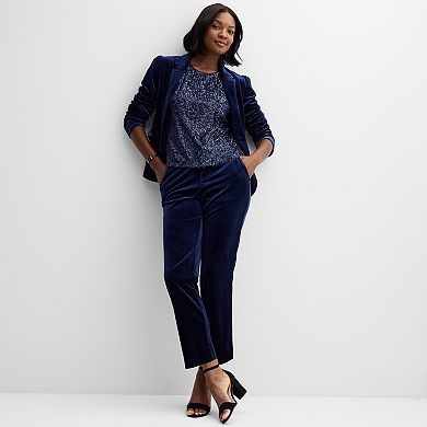 Women's Draper James Velvet Ankle Pants