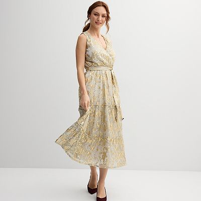 green emerald velvet dress Yarina Embellished Scoop-Neck Maxi Dress in Gold