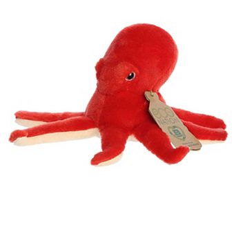 Aurora Small Red Eco Nation Eco Softies 8" Octopus Eco-friendly Stuffed Animal