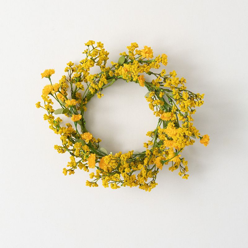 14 H Sullivans Yellow Wildflower Small Wreath  Yellow