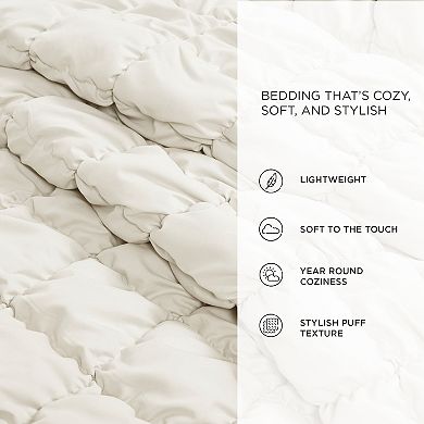 Lush Decor Puff Quilted Comforter & Shams Set