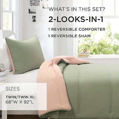 Lush Decor Oslo Soft Reversible Quilted Comforter Set