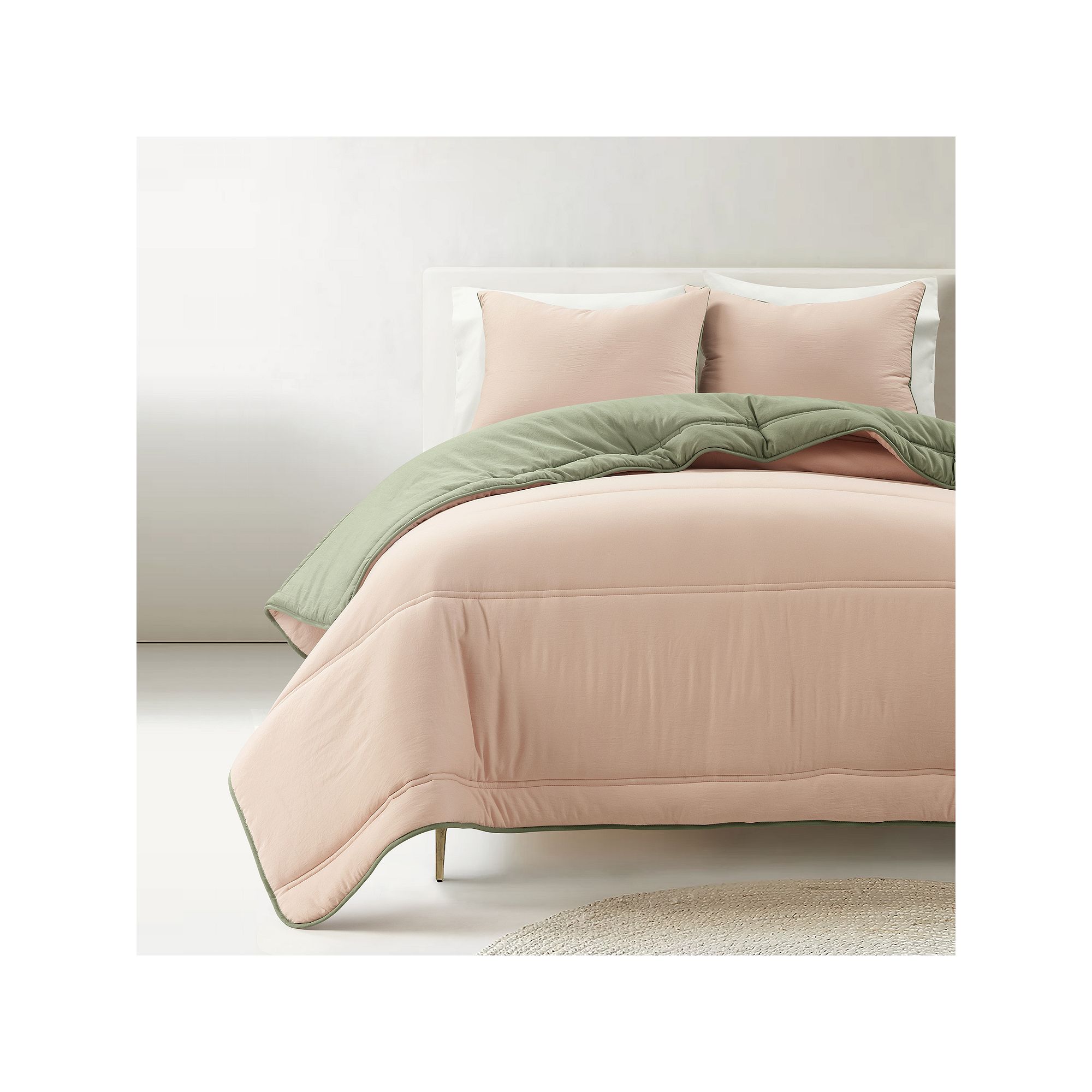 Lush Decor Oslo Soft Reversible Quilted Comforter Set, Pink