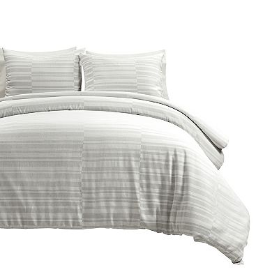 Lush Decor Sawyer 3-Piece Modern Broken Stripe Duvet Cover Set