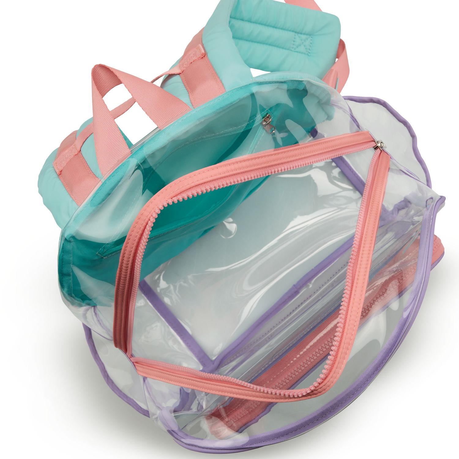 Madden Girl Clear and Black Vinyl Backpack NEW MADDEN GIRL ASHLEE CLEAR VINYL CAMERA CROSSBODY, BLACK, O/S  main image 2