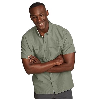 eddie bauer short sleeve dress shirts Eddie Bauer Men's Voyager Flex Short-Sleeve Shirt
