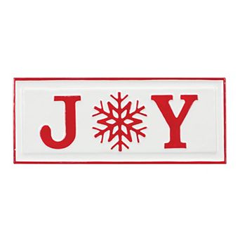 Joy Sign (set Of 2) 15.75"l X 6.75"h Metal