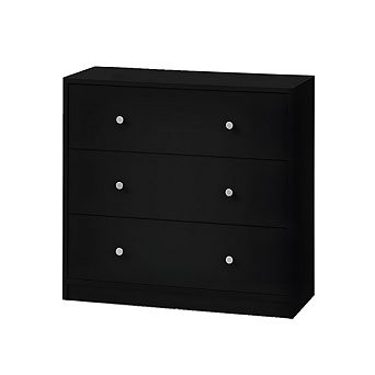 Contemporary 3-drawer Chest In Black