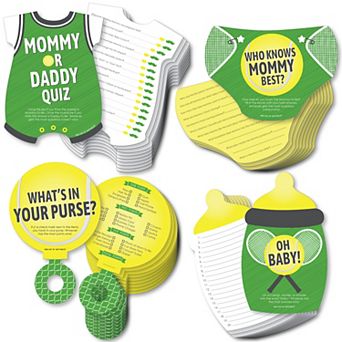 Big Dot Of Happiness You Got Served Tennis 4 Baby Shower Games 10 Cards Each Gamerific Bundle