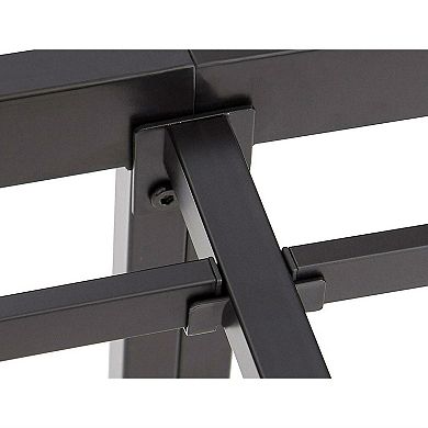 King Size Modern Heavy Duty Black Metal Platform Bed Frame