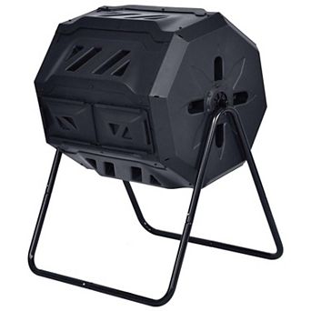 Outdoor 43-gallon Compost Bin Tumbler Home Garden Composter